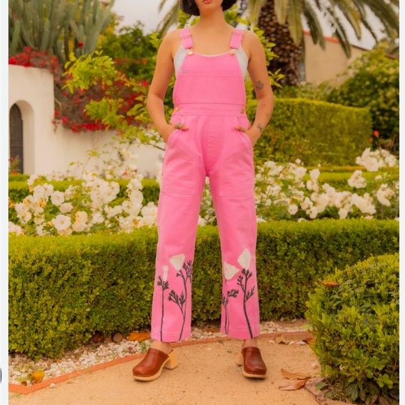 Big Bud Press California Poppy print overalls. Size Small (regular women’s M/L) - Picture 2 of 12